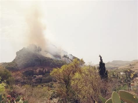 Allarme A Calatafimi Incendio Attorno Al Castello Eufemio Le Fiamme