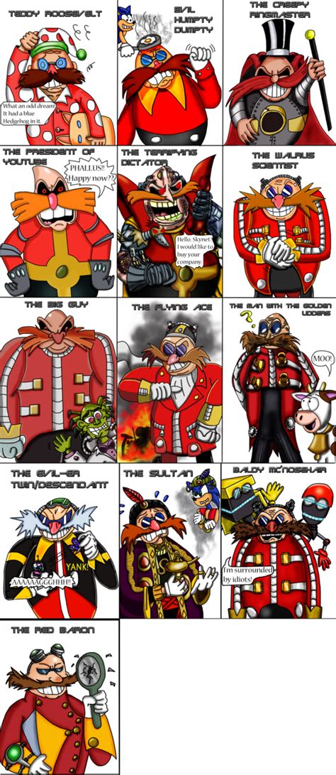 Doctor Robotnik Eggman Throughout The Ages By Luke The F X On