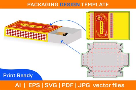 Match Box Packaging Design Template Graphic by DesignConcept · Creative ...