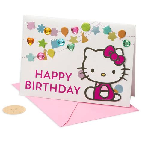 Gems Birthday Hello Kitty Hello Kitty Birthday Greeting Card For Her ...