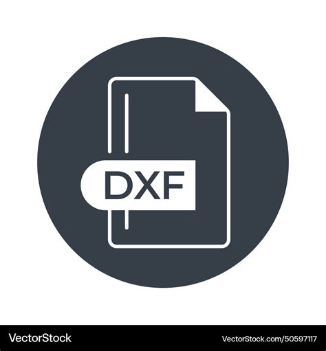 Dxf File Format Icon Extension Filled Royalty Free Vector