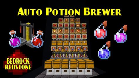 Automated Potion Brewer Wide Tileable Minecraft Bedrock Redstone