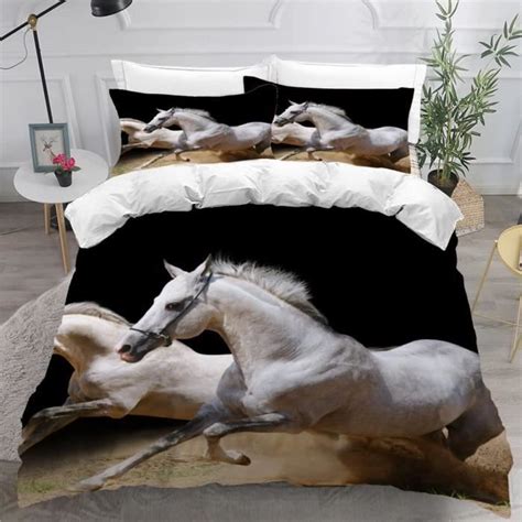 Parure De Lit Enfant Cheval Impression 3D Housse De Couette