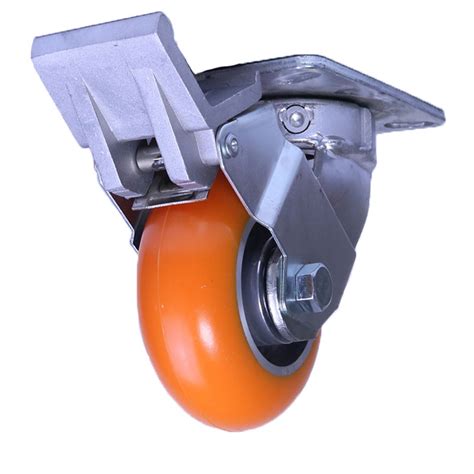 4 Inch Kingpinless Swivel Caster With Polyurethane Wheel And Face