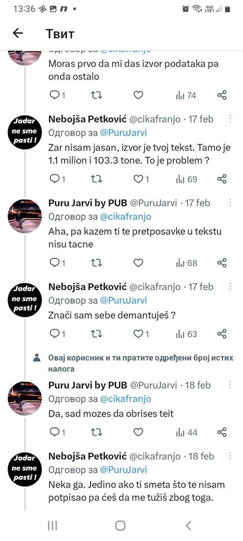 Savski nasip on Twitter Nebojša nisi pratio Ne raspravljamo se mi sa