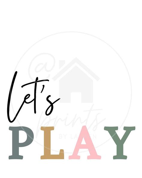 Let S Play Let S Read Minimalist Wall Art Playroom Wall Art Alphabet