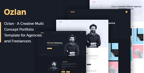 Ozlan A Creative Multi Concept Portfolio Psd Template For Agencies