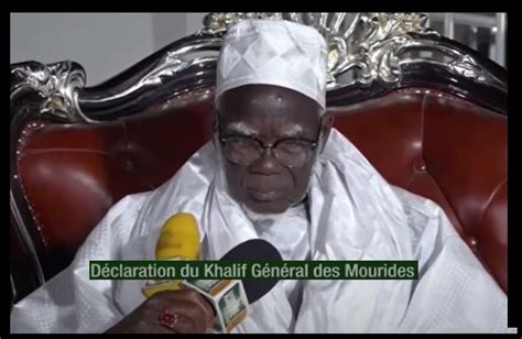 Touba Nouvelle D Claration Du Khalife G N Ral Des Mourides