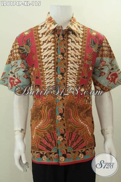 Jual Kemeja Lengan Pendek Elegan Bahan Batik Solo Motif Sinaran Proses