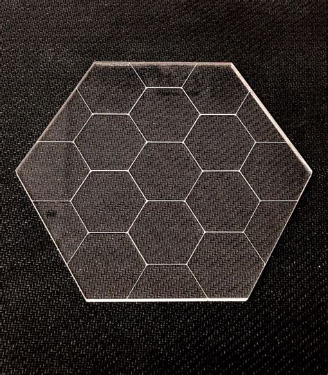 Clear Acrylic 4 Hex Plates For Tabletop War Gaming And Etsy