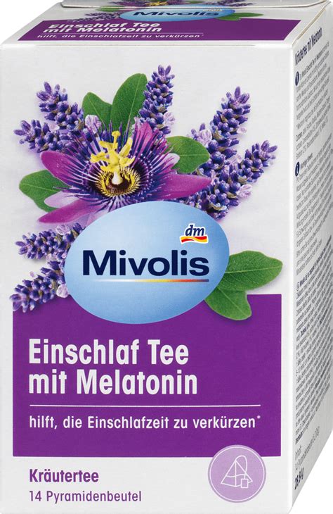 Mivolis Kräutertee Einschlaf Tee mit Melatonin 14 Beutel 28 g