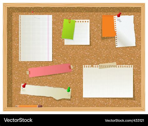 Office noticeboard Royalty Free Vector Image - VectorStock