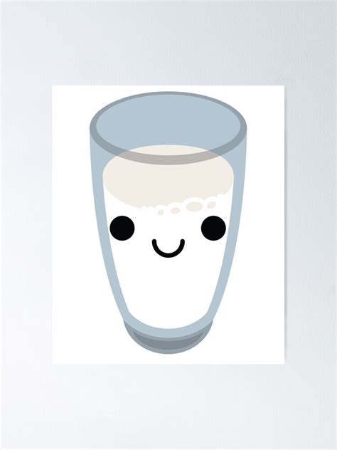 "Milk Emoji Happy Smiling Face" Poster by teeandmee | Redbubble