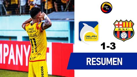 Delfin Vs Barcelona Sc Resumen Y Goles Liga Pro Youtube