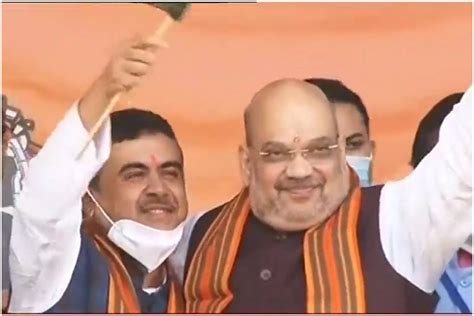 Suvendu Adhikari Joins Bjp With 40 Tmc Leaders At Amit Shahs Rally In