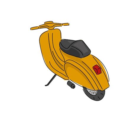 Premium Vector Classic Vespa Scooter Vector Illustration Design