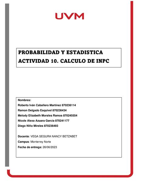 A Ricm Hlhhjl Probabilidad Y Estadistica Actividad Calculo