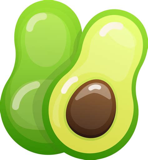 Cute Avocado Illustration 36443858 Png