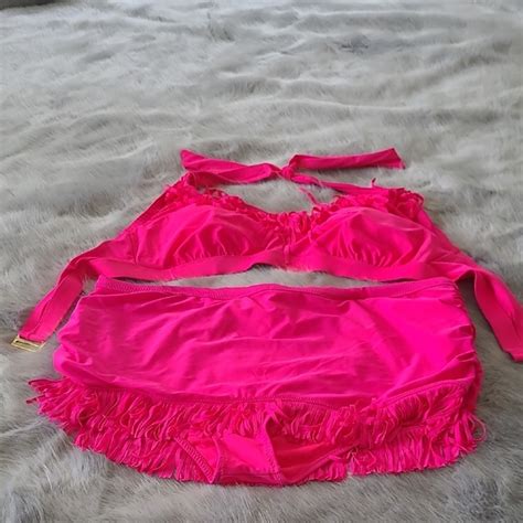Jessica Simpson Swim Jessica Simpson Pink Fringe Bikini New Poshmark