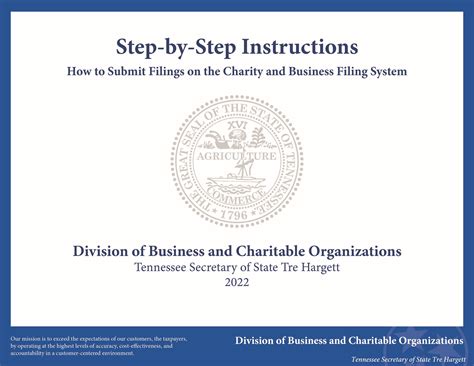 How to Use the Charity & Business Filing System | Tennessee Secretary