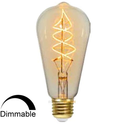 Led Birne E Spiral Filament W Dimmbar