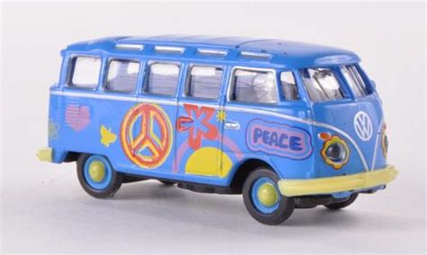 Diecast Model Cars Volkswagen T1 187 Schuco Samba Flower Power