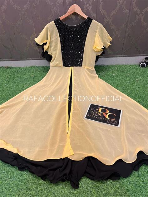 Georget Double Layer Gowns At Rs 750 00 Georgette Long Frock