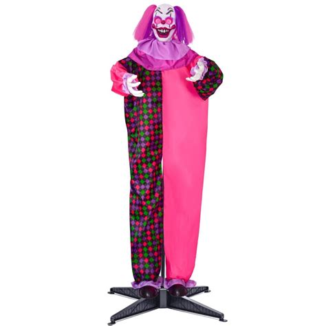 Presence 64 Inch Halloween Interactive Standing ClownGlowing Eyes