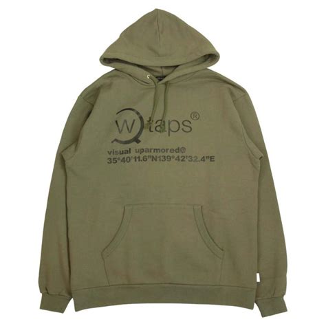 Wtaps ダブルタップス 20aw 202atdt Hp03s Og Hooded スウェット パーカー オリーブ系 3【新古品】【未使用