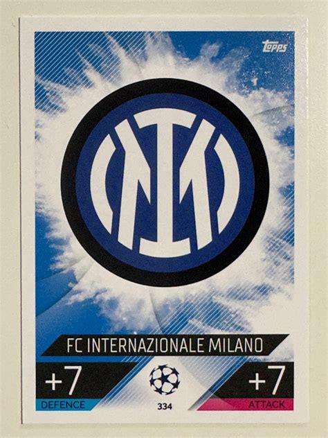 team badge inter milan topps match attax  card solve