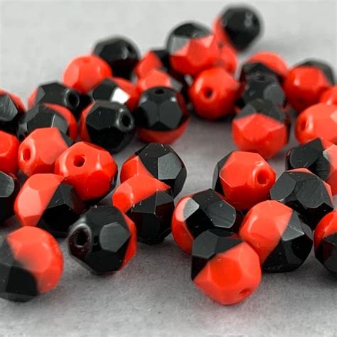 Red And Black Bead Etsy