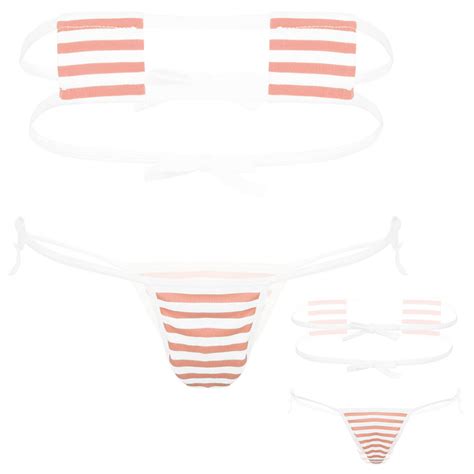 Women S Sexy Micro Lingerie Bikini Set 2pcs Swimsuit Kawaii Anime