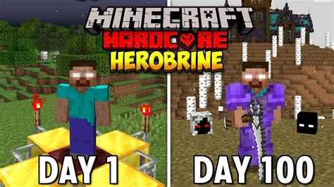 I Survived 100 Days As HEROBRINE In Hardcore Minecraft Hindi