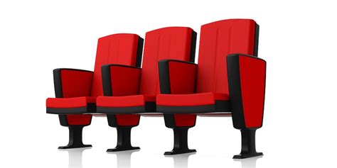 Premium Photo | Cinema chairs isolated on white background perspective ...