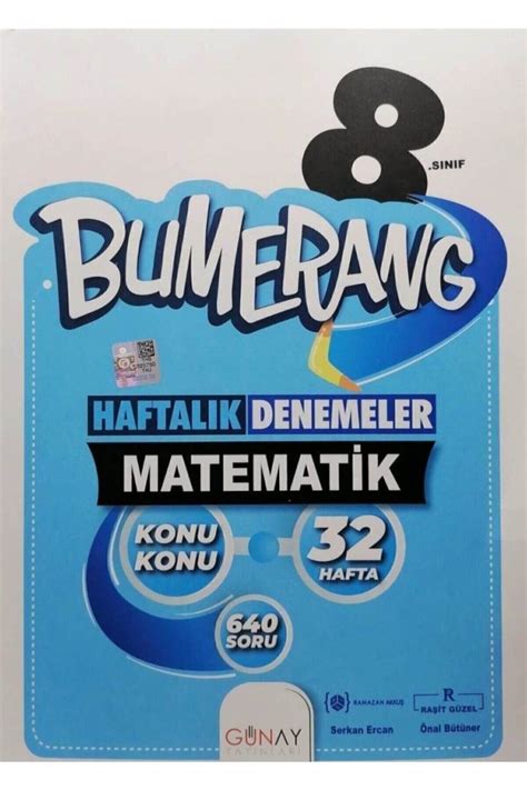 G Nay Yay Nlar S N F Lgs Bumerang Haftal K Denemeler Matematik Li