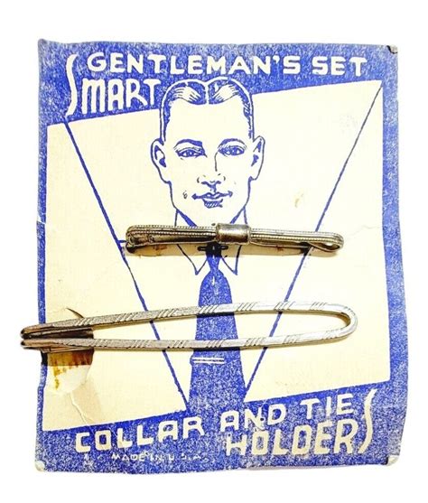 Gentlemans Smart Set Collar And Tie Holder Vintage Mens Gem