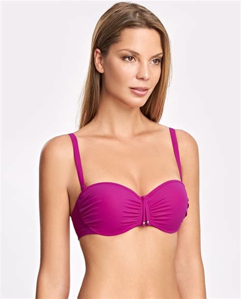 Top Bikini Corte Strapler Con Copa Y Aro Ibiza Fucsia Bikini Bikini