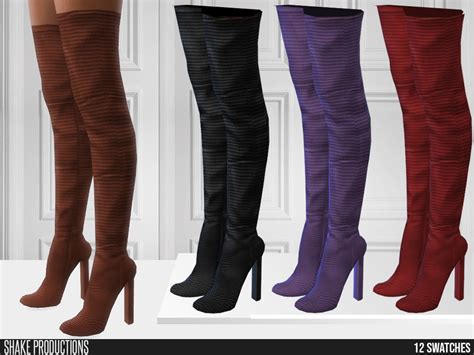 The Sims Resource 752 Wool High Heeled Boots