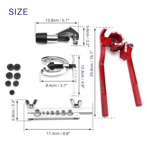 Outil d évasement Boîte à outils avec une pince à cintrer Kit evasement