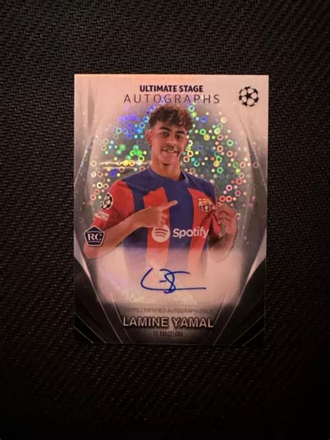 LAMINE YAMAL 2023 24 Topps UCC UEFA Ultimate Stage Fast Break RC Auto