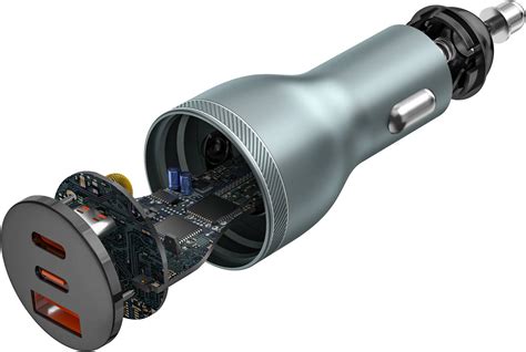 Blupebble NaviPower Fast Car Charger, 95W Power with 2 PD Type-C and QC ...