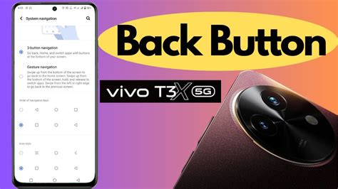 Vivo T X G Back Button Settings Change Kaise Kare How To Set Back