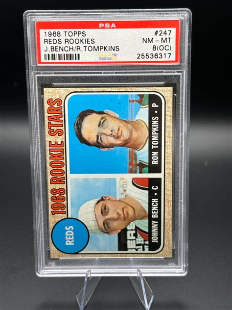 Topps Johnny Bench Ron Tompkins Rookie Psa Oc Hall Of