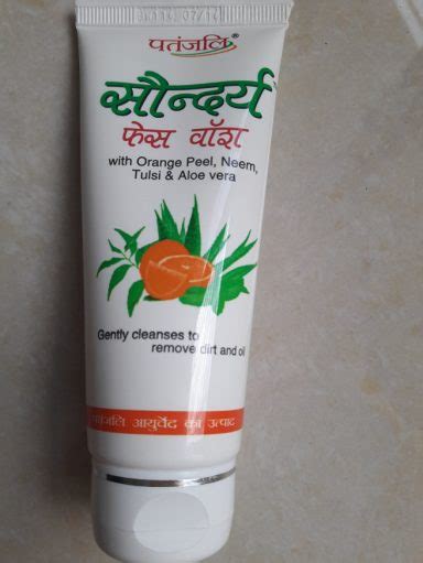 Patanjali Saundraya Orange Peel Neem Tulsi And Aloe Vera Face Wash Fitbynet