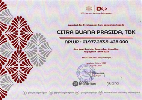 Pt Citra Buana Prasida Tbk