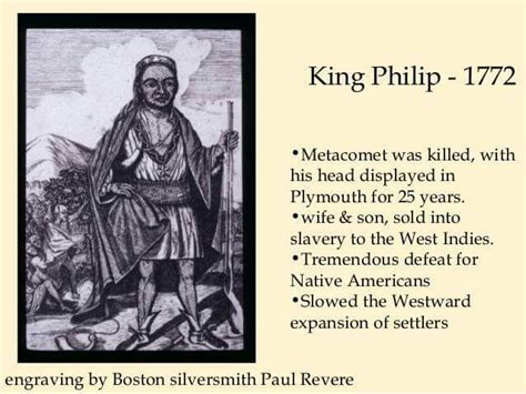 Metacomet Aka King Philip Pequot War King Philips War Head Display