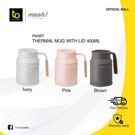 MOSH Thermal Mug With Lid 400ml Original Imported From Japan Thermal Vacuum Mug Cup To Keep Hot