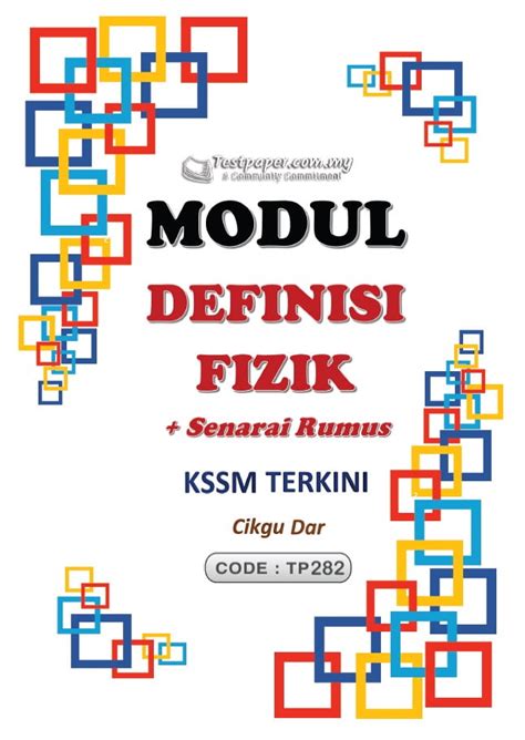 MODUL DEFINISI FIZIK DAN SENARAI RUMUS KSSM TERKINI Cikgu Info