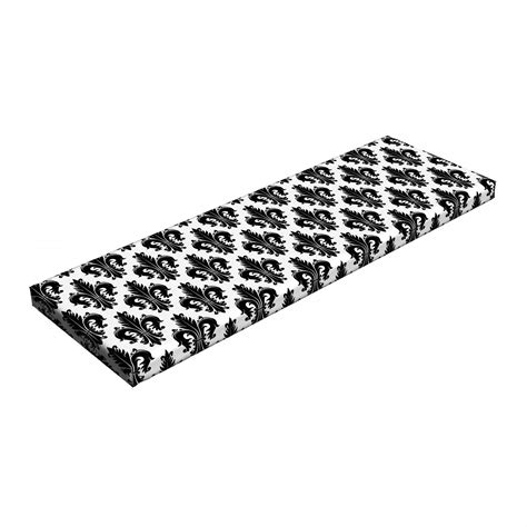 Fleur De Lis Bench Pad Monochrome Royal Lily Pattern Victorian