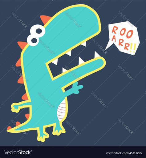 Roar dinosaur Royalty Free Vector Image - VectorStock